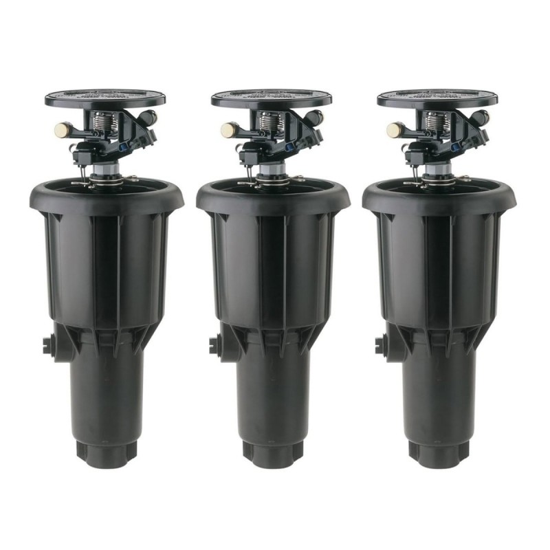 [Pack 3] Aspersor Emergente Rain Bird 2045A Maxi-Paw con Tobera Intercambiable. Rosca 1/2" y 3/4"