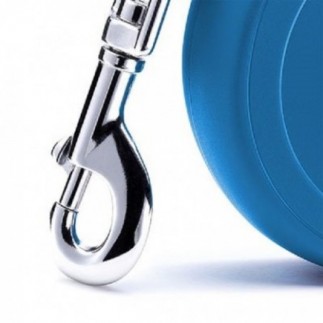 Achetez la laisse extensible Flexi New Classic M-tape en bleu.
