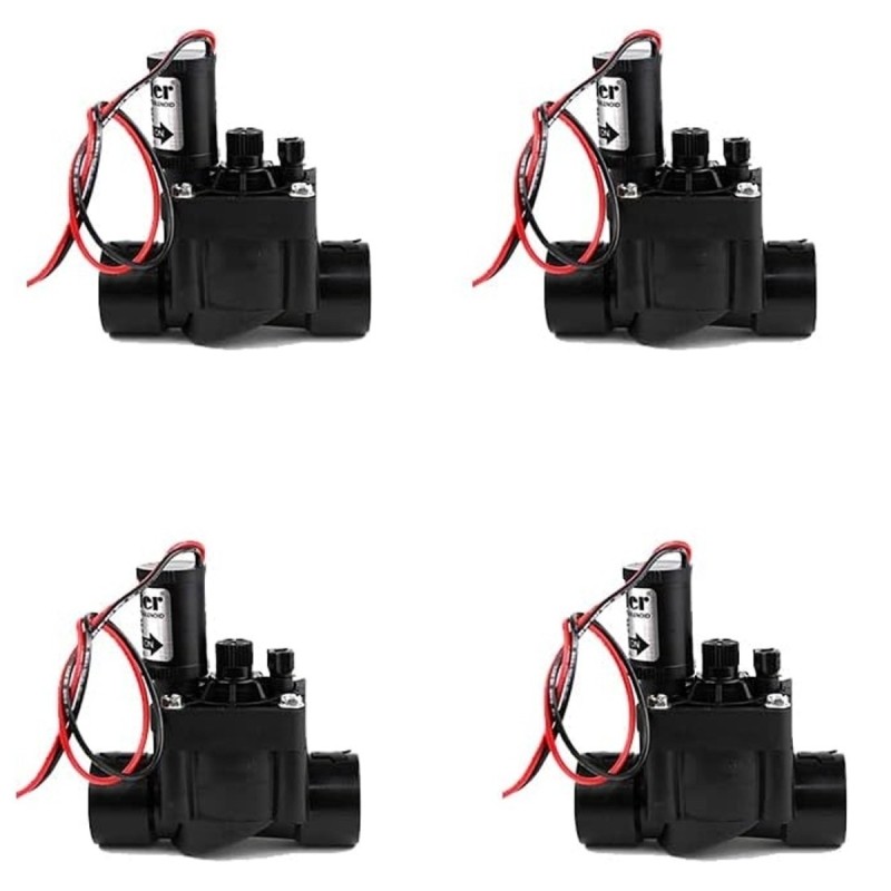 Électrovanne Hunter PGV-101 9 V 1" (lot de 4) avec régulateur de débit Électrovanne Hunter PGV-101 9 V 1" (lot de 4) avec régulateur de débit