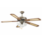 Ventilador de teto de 52 polegadas com 4 pás de MDF e 3 lâmpadas de cristal.