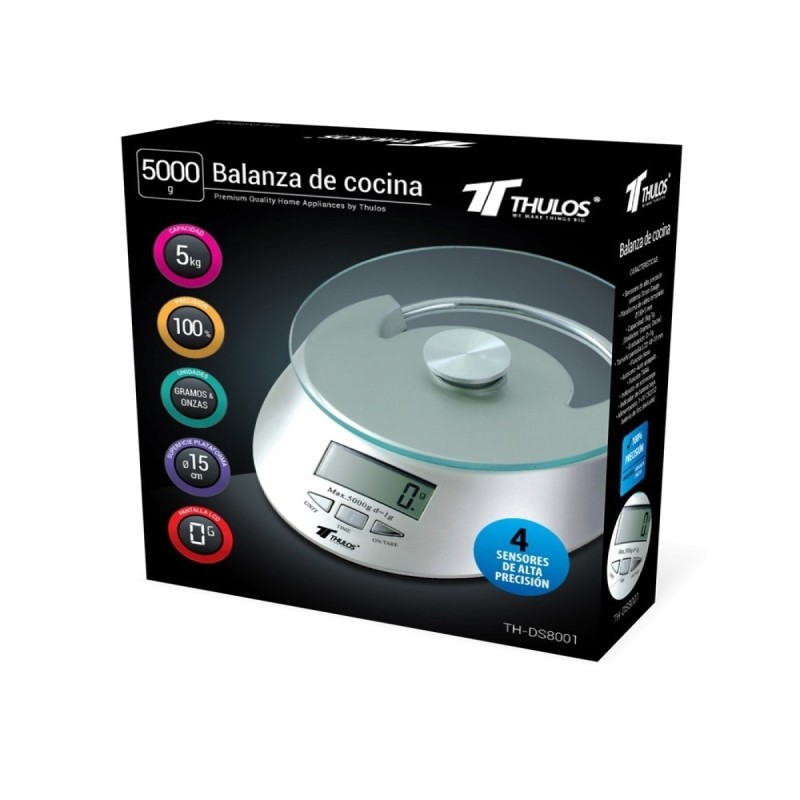 Balanza de Cocina Digital TH-DS8001 Capacidad de 5kg