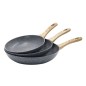 Conjunto de 3 frigideiras TH-FPS342 Rome - Adequado para todos os tipos de fogões Conjunto de 3 frigideiras TH-FPS342 Rome - Adequado para todos os tipos de fogões