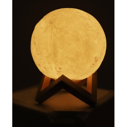 Lâmpada lunar com controle de toque de 15 cm Iluminação celestial