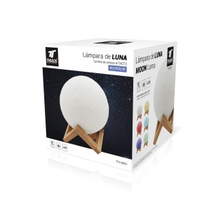 Lampada lunare con controllo touch da 15 cm, illuminazione celeste