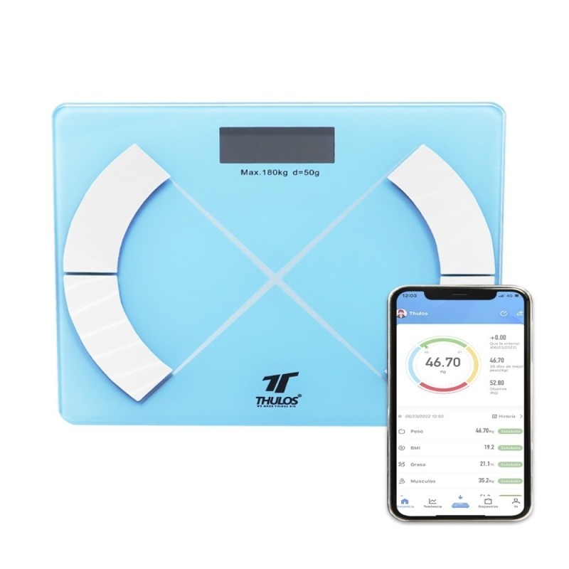 Bilancia da bagno Bluetooth con app per misurazioni multiple per iOS e Android TH-BD122 Bilancia da bagno Bluetooth con app per misurazioni multiple per iOS e Android TH-BD122