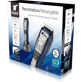 Recortadora de Pelo Ergonómica Recargable - 45 Min de Uso - Thulos