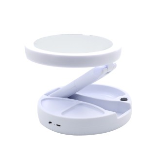 Specchio illuminato a LED bifacciale con ingrandimento preciso e nitido