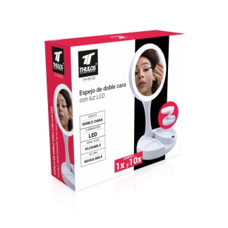 Specchio illuminato a LED bifacciale con ingrandimento preciso e nitido