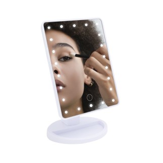 Miroir rectangulaire avec lumières LED Éclairage réglable Rotation : 180º