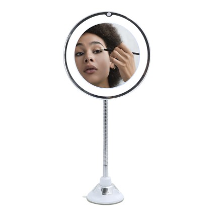 Miroir avec lumières LED Grossissement 10x Rotation à 180°