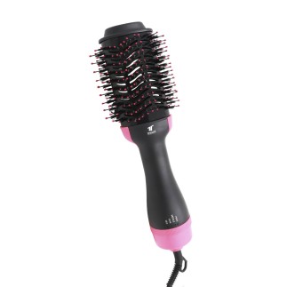 Brosse 2 en 1, lisseur et sèche-cheveux, réglage de la température