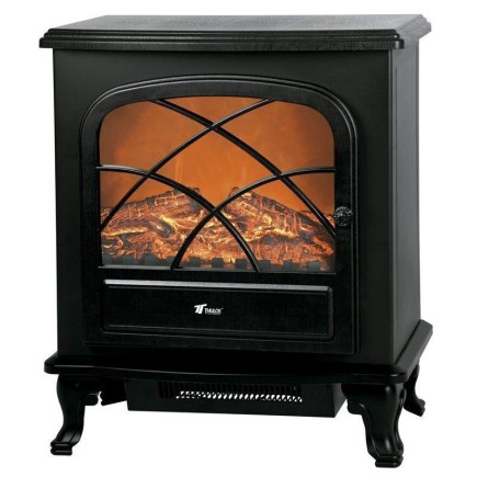 Camino elettrico da parete con effetto fiamma realistico, potenza 1500W