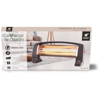 Estufa de Cuarzo con 3 Posiciones de Calor - Potencia 1200W