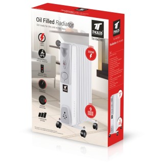 Radiateur à huile 9 éléments Puissance 2000 W Chauffage efficace