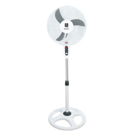 Ventilador de pé de 16" com 3 velocidades e luz de cortesia