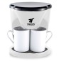 Macchina per caffè elettrica a due tazze: 450 W, design compatto