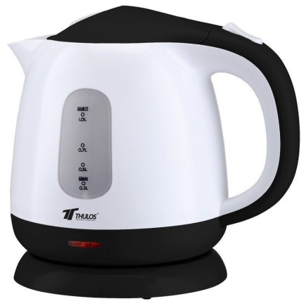 Chaleira de 1 litro com elemento de aquecimento de aço inoxidável para bebidas quentes rápidas