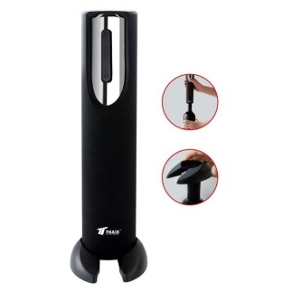 Cavatappi elettrico con accessorio per rimuovere la protezione del tappo
