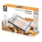 Tostador Plano de Acero Inoxidable 600W Desayunos Rápidos y Uniformes