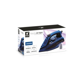 Plancha de Vapor con Suela de Cerámica 2600W Deslizamiento Suave