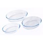 Lot de 3 plaques de cuisson ovales en verre : polyvalence et style en cuisine Lot de 3 plaques de cuisson ovales en verre : polyvalence et style en cuisine