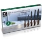 Set de 5 Cuchillos con Hoja de Acero Inoxidable Antiadherente