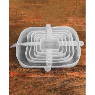 Conjunto de 6 tampas elásticas de silicone Solução prática