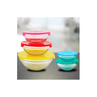 Set de Recipientes de Cristal con Tapaderas: Organización en la Cocina
