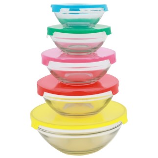 Set de Recipientes de Cristal con Tapaderas: Organización en la Cocina