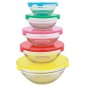 Set de 5 Recipientes de Cristal con Tapaderas Solución de Almacenamiento Completa