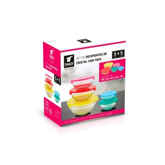 Set de Recipientes de Cristal con Tapaderas: Organización en la Cocina