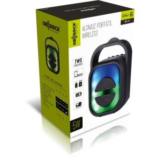 Altavoz Portátil Wireless 5W con Luces LED Sonido Potente y Ambiente