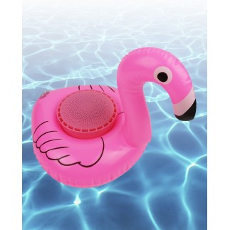 Boia Flamingo com alto-falante sem fio: divirta-se na piscina