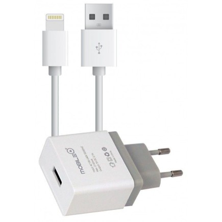 Chargeur domestique avec câble USB Lightning Charge rapide et sûre