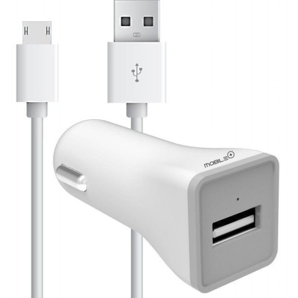 Chargeur de voiture 1 A avec câble Micro USB Charge efficace