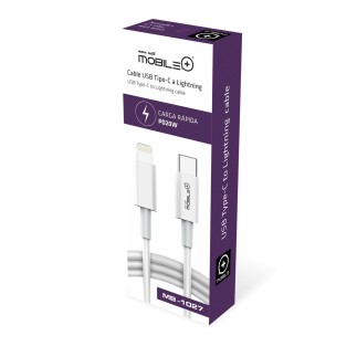 Cable USB Tipo C a Lightning  Longitud del Cable 1 m  Carga Rápida