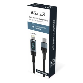 Cable USB Tipo C a Lightning con Pantalla LED  Longitud del Cable 1 m