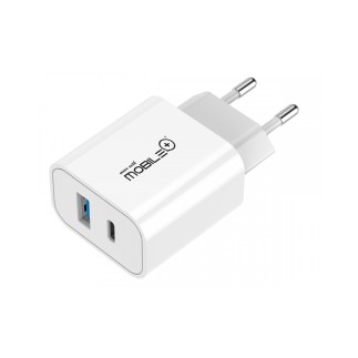 Cargador doble USB y Tipo C con carga rápida QC/PD