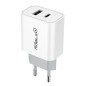 Cargador doble USB y Tipo C con carga rápida QC/PD