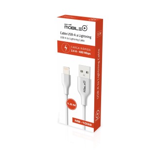 Cable USB-A a Lightning de 1.5m para dispositivos móviles