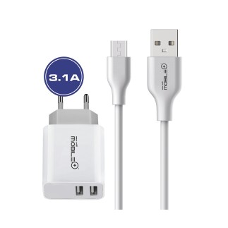 Carregador duplo com saída USB de 2,4 A