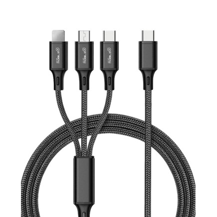 Câble de charge 3 en 1 Type C vers Lightning, Micro USB et Type C