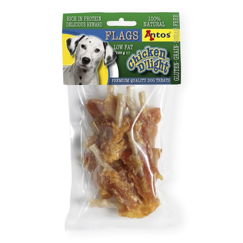Snack para Perros Chicken D'Light Flags - 100g Snack para Perros Chicken D'Light Flags - 100g