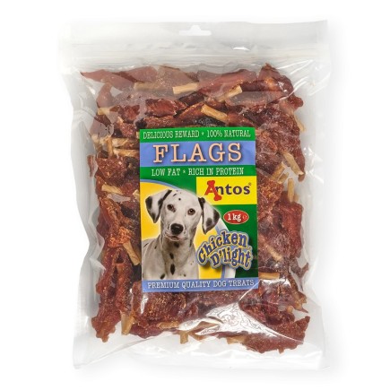 Friandises pour chien Chicken D'Light Flags - 1 kg