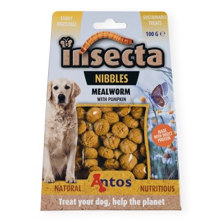 Snack para Perros Insecta Nibbles - Gusano de Harina en Calabaza - 100