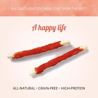 Snack Raw Hide White Plus Chicken Roll 8-2 pezzi