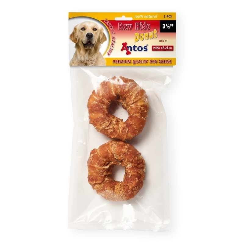 Raw Hide White Plus Chicken Donut 3-2 Piezas Raw Hide White Plus Chicken Donut 3-2 Piezas
