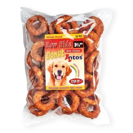 Snack Raw Hide White Plus Donut au poulet | 3 à 50 pièces