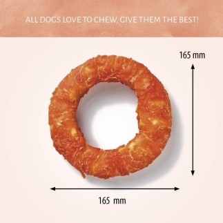 Snack Raw Hide White Plus Chicken Ring | 6-1 Pieza