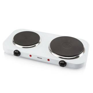 Placa eléctrica doble 2500W con controles ajustables